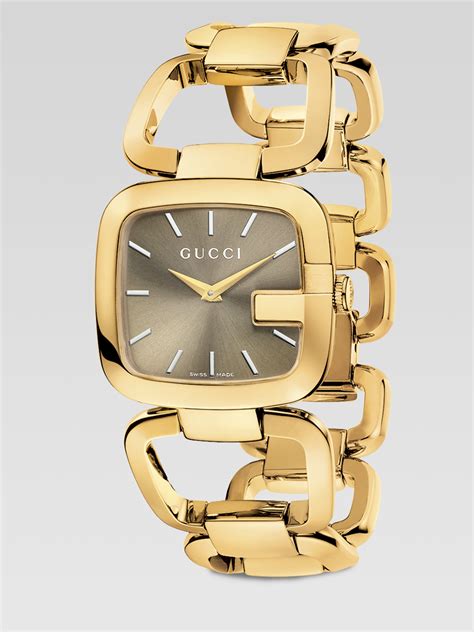 gucci gold stirrups bracelet watch|Gucci gold bracelets for women.